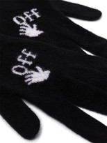 Thumbnail for your product : Off-White Intarsia-Knit Logo-Detail Gloves