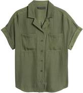 Dark Green Button Shirts For Women - ShopStyle