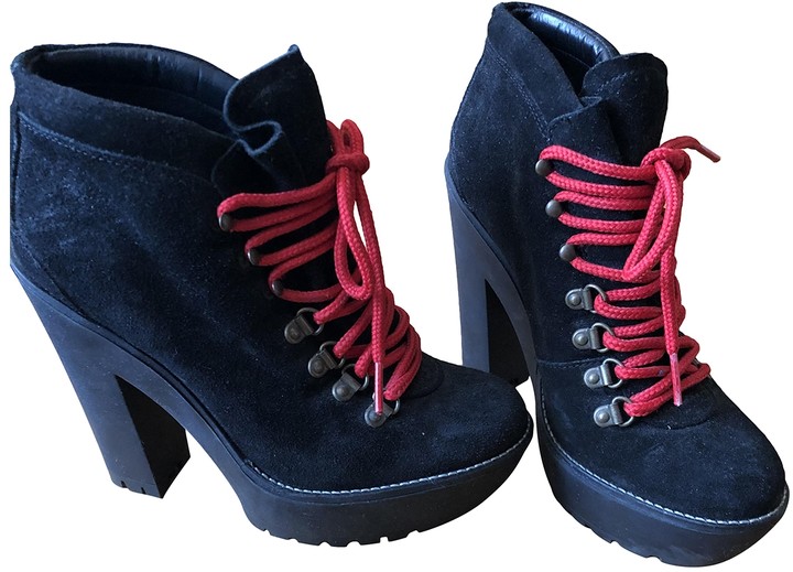 ralph lauren black ankle boots