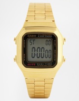 Thumbnail for your product : Casio Gold Digital Vintage Style Watch A178WGA-1