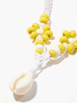 Thumbnail for your product : Bottega Veneta Shell-pendant Enamel Beaded Necklace - White