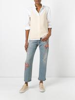 Thumbnail for your product : Citizens of Humanity embroidered cropped jeans
