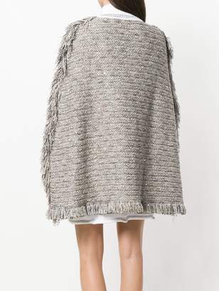 Sonia Rykiel fringed tweed cape