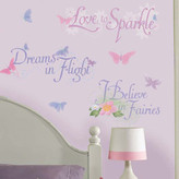 Thumbnail for your product : Room Mates Licensed Designs Disney Fairies Phrases Wall Decal