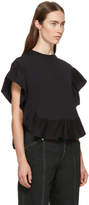 Thumbnail for your product : See by Chloe Black Ruffle T-Shirt