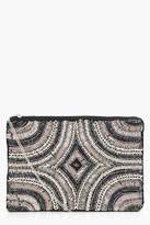 Thumbnail for your product : boohoo Alice Rose and Rainbow Sequin Deco Clutch