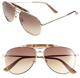 Thumbnail for your product : Gucci 59mm Aviator Sunglasses