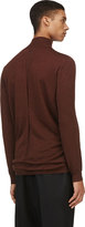 Thumbnail for your product : Rick Owens Maroon Wool Cloqué Sweater