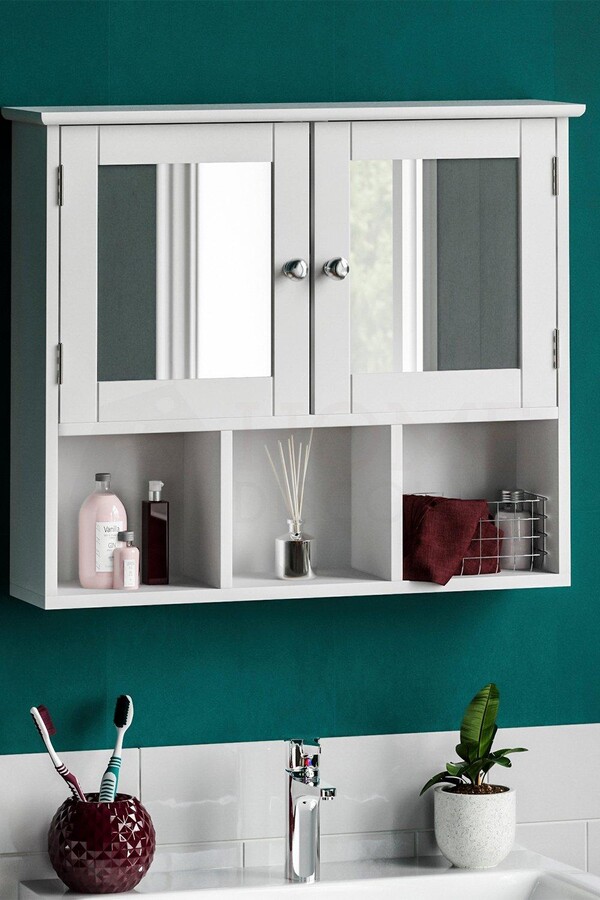 Home Discount Bath Vida Priano 2 Door Mirrored Wall With 3