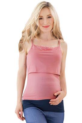 Sweet Mommy Maternity and Nursing Rayon Cotton Camisole Gray