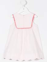 Thumbnail for your product : Tartine et Chocolat embroidered pom pom trim dress