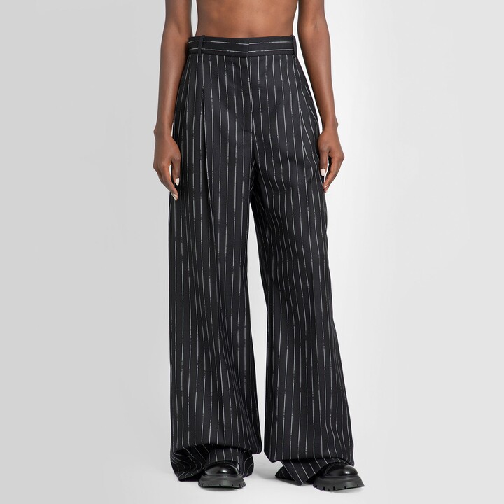 Alexander McQueen Woman Black Trousers - ShopStyle Pants