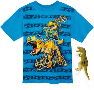 JCPenney Novelty T-Shirts Graphic Tee with Toy Dinosaur - Preschool Boys 4-7
