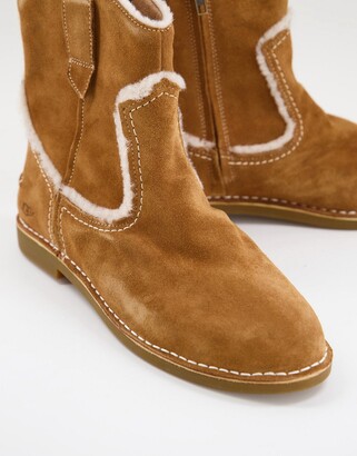UGG catica suede ankle boots in chestnut - ShopStyle