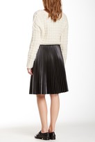 Thumbnail for your product : Soprano Pleated Pleather Midi Skirt (Juniors)