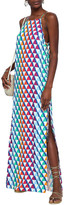 Thumbnail for your product : Emma Pake Fiorella Lace-up Printed Crepe Maxi Dress