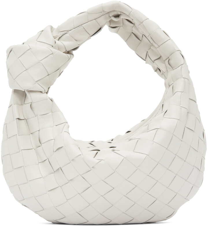 Jodie leather handbag Bottega Veneta White in Leather - 36372804