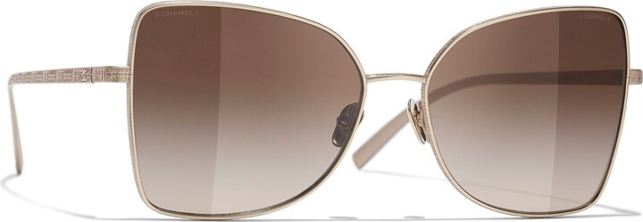 Chanel Irregular Sunglasses CH4263T Pale Gold/Brown Gradient