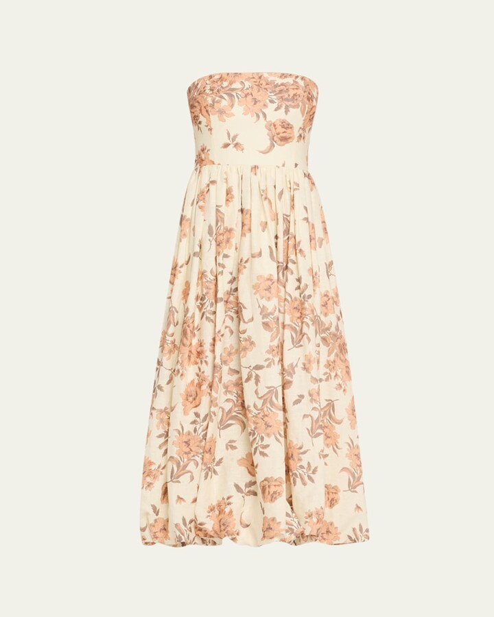 Cara Cara Anisha Strapless Linen Bubble Dress