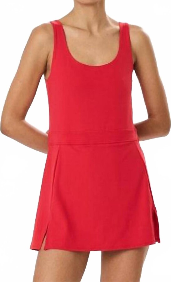 Splits59 Martina Rigor Mini Dress In Pirate Red
