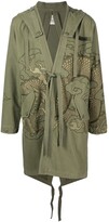 Thumbnail for your product : MHI Embroidered Front-Tie Fastening Jacket