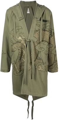 MHI Embroidered Front-Tie Fastening Jacket