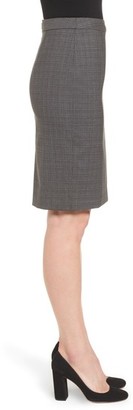 BOSS Women's Vilea Plaid Stretch Wool Suit Skirt
