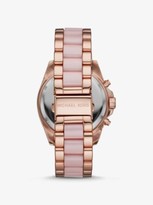 Thumbnail for your product : Michael Kors Oversized Bradshaw Rose Gold-Tone and Acetate Watch