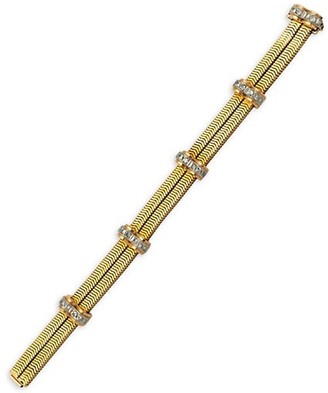 Stephanie Windsor Vintage 18K Yellow Gold & Diamond Flexible Serpentine-Link Bracelet