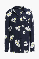 Thumbnail for your product : Ganni Silvery Floral-print Crepe Shirt