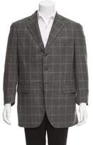 Thumbnail for your product : Loro Piana Plaid Wool-Blend Blazer grey Plaid Wool-Blend Blazer