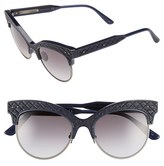 Thumbnail for your product : Bottega Veneta Women's 52Mm Cat Eye Sunglasses - Blue/ Blue/ Smoke