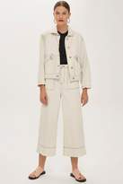Thumbnail for your product : Topshop Womens **Cropped Wide Leg Jeans By Boutique - Ecru