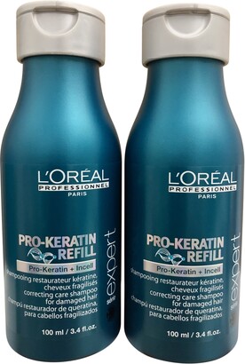 L'Oreal Pro Keratin Refill Travel Shampoo 3.4 OZ Set of Two