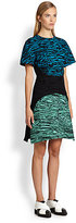 Thumbnail for your product : Proenza Schouler Flocked Woodgrain Dress