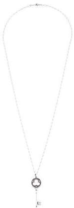 Tiffany & Co. 18K Diamond Key Pendant Necklace