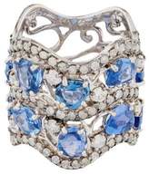 Thumbnail for your product : Shawn Warren 18K Sapphire & Diamond Wave Ring