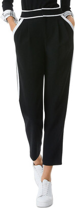 Alice + Olivia Womens Pleated High Rise Cropped Pants