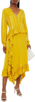 Thumbnail for your product : Hofmann Copenhagen Josie Ruffled Satin-jacquard Midi Dress