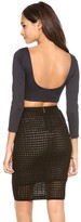 Thumbnail for your product : David Lerner Low Back Crop Top