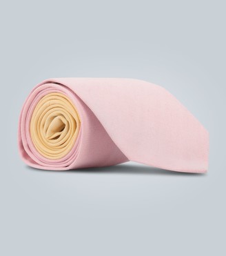 Prada Logo printed cotton tie