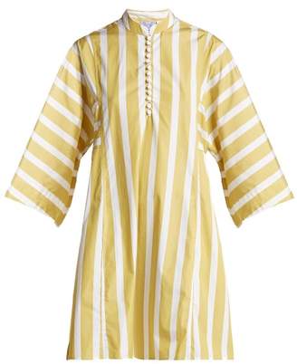 Thierry Colson Nautical Rachel Cotton Poplin Dress - Womens - Yellow Stripe