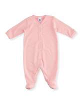 Thumbnail for your product : Petit Bateau Striped Footie Pajamas w/ Front Snaps, Size Newborn-9M