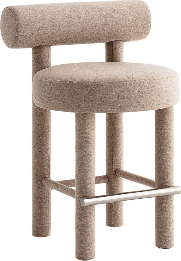 Kateryna Sokolova Modern Counter Chair Gropius Cs1/65 Fully Upholstered In Wool Fabric By Noom