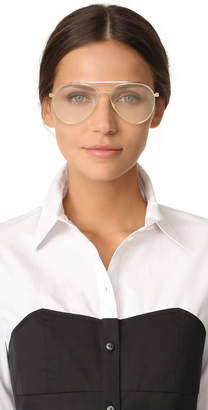 Victoria Beckham Grooved Aviator Glasses