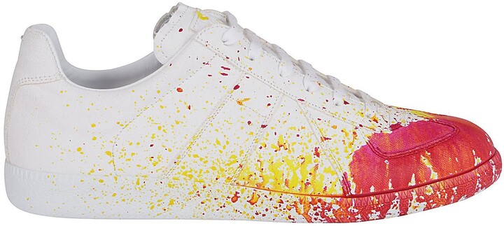 maison margiela paint drop sneakers