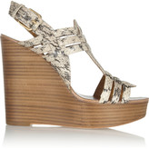 Thumbnail for your product : Tory Burch Leslie snake wedge sandals