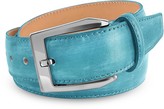 Thumbnail for your product : Pakerson Men's Sky Blue Hand Painted Italian Leather Belt