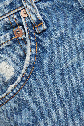 Rag & Bone Maya Cropped Distressed High-rise Straight-leg Jeans