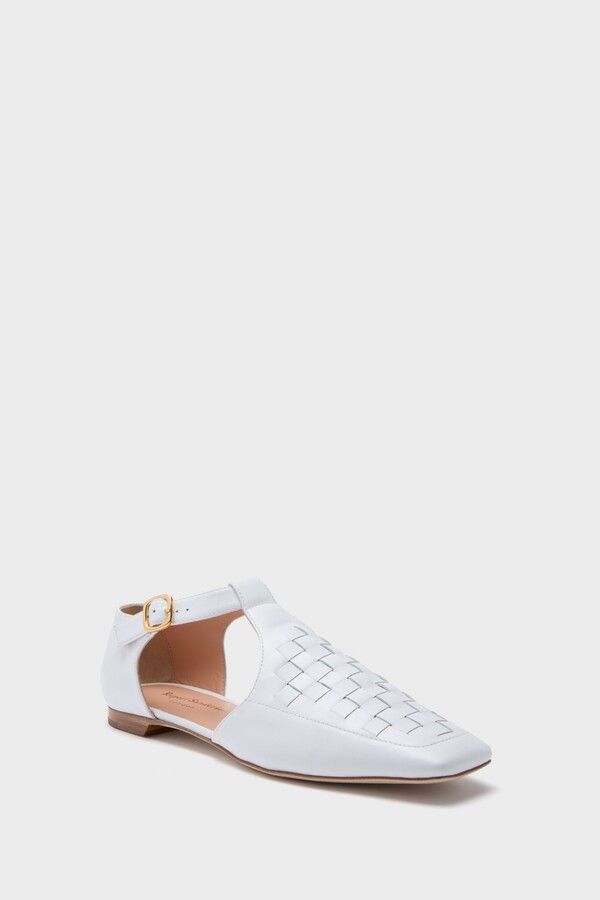 Rupert Sanderson White Calf Nuna Flats